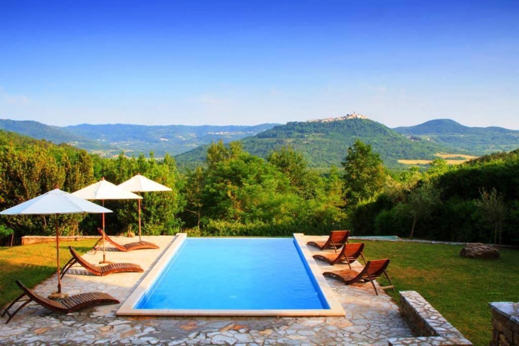 Villa Bazjaki - Beautiful Stone Villa In Istria With Private Pool Livade Exterior photo